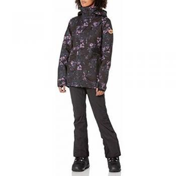 Volcom 3D Stretch Snow‑Weste für Frauen, Schwarzes Blumen‑Print – S