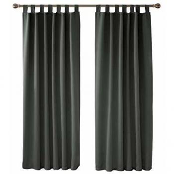 Energy‑Efficient Blackout Curtains – 46″ × 72″, Dark Grey, 2‑Pane Set