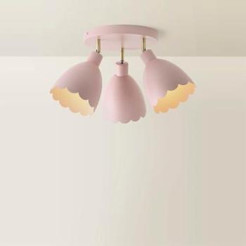 Unisex Millie Flower Scallop LED Ceiling Spotlight – Pale Pink One Size