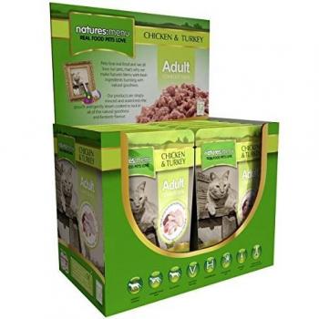 Natures Menu Cat Adult Pouch Chicken & Turkey 12 Pack