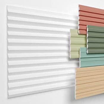 HEXIMO Akustikpaneel Lamellenwand XPS weiß (1 Paneel, 0.46 m²)