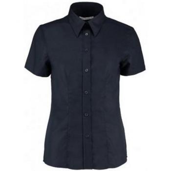 Kustom Damen Workwear Oxford Shirt Kurzarm, Größe 14 UK, weiß