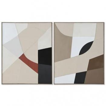 Tableau Métropolitain Abstrait – Gamme Home Esprit – Format 82 × 38 × 102 cm – Couleurs Variées – Forme Rectangle – Orientation Paysage