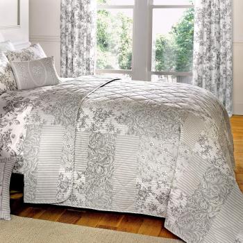Slate Gray Malton Quilted Comforter from Dreams & Drapes