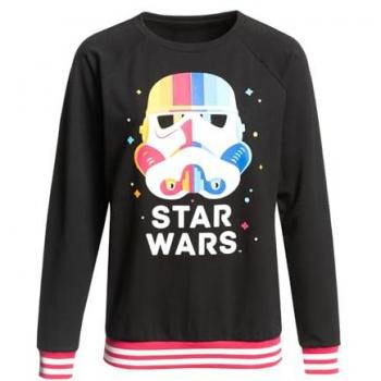 Star Wars Sweatshirt Damen Stormtrooper Streifen schwarz Größe M