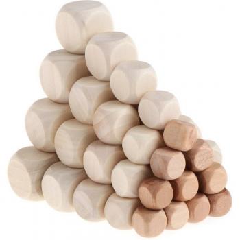 Dados de madera para personalizar de 6 caras, 10 unidades