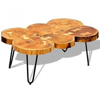VidaXL 35 cm Solid Wood Coffee Table