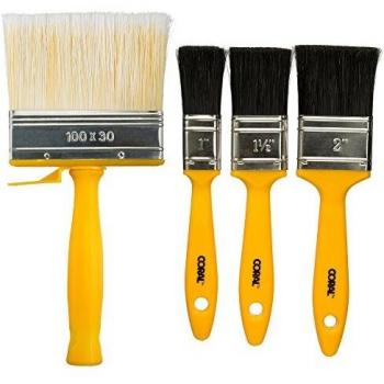 Yellow 4‑Pack Coral 31310 Paint & Brush Bundle