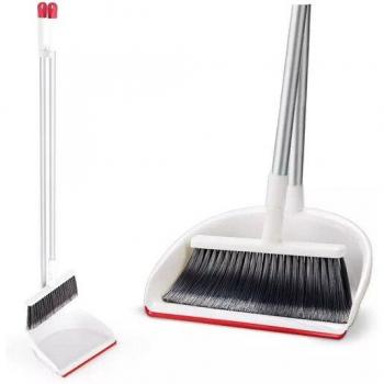 Eco-Clean Long Handle Broom and Dustpan