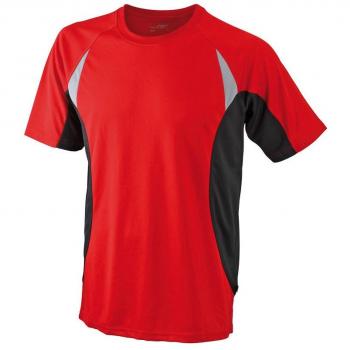 James Nicholson JN391 3XL Athletic Tee (Red/Black)