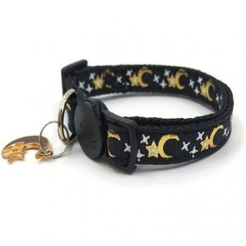 Star Moon Print Cat Collar with Breakaway Feature