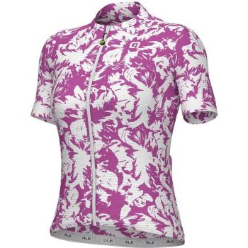 Blanco-Lila Maillot Femenino Alé PRAGMA Essenza de Manga Corta
