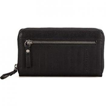 Spikes & Sparrow Schwarz Leder Geldbörse für Damen