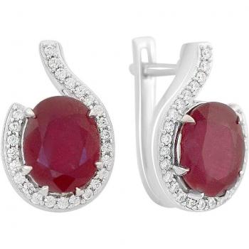 Brillantes de Plata: Rubí Natural y Circonitas Rojas