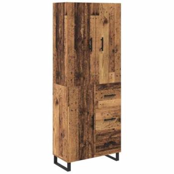 Engineered Wood & Glass Highboard with Drawer, 2‑Piece Set – VidaXL Style