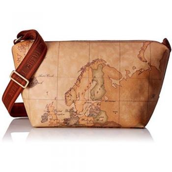 Alviero Martini 1a Classe Large Shoulder Bag with Geo Classic Print Brown ONE SIZE