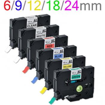 Cinta Set 6× Tz231/Tz131/Tz221/Tz241/Tz251/Tz631/Tz121/Tz141/Tz151 – Compatibilidad Forp‑Touch