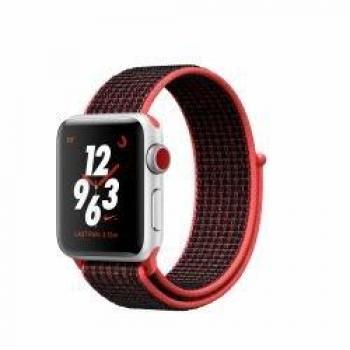 Apple Watch Series 3 38mm Silver Aluminium 16GB GPS Cellular Nike Loop Bright Crimson/Black