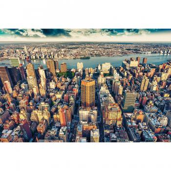 GREAT ART® XXL Poster – New York Skyline bei Dämmerung – Wandbild 140 x 100 cm