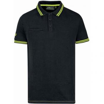 Polo de Manga Corta U-Power Way, Ajuste Slim, Negro XL
