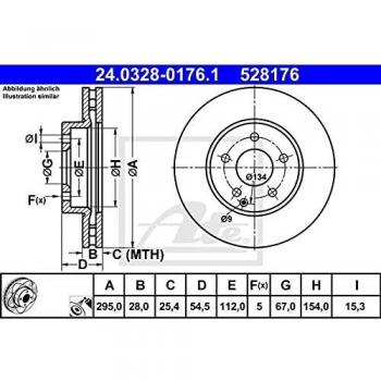 Brake Rotor ATE PowerDisc 24.0328-0176.1