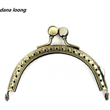 Cierre de beso en bronce, accesorio retro de 8,5 cm