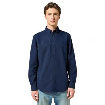 Chemise Wrangler Oxford Manches Longues Bleu L