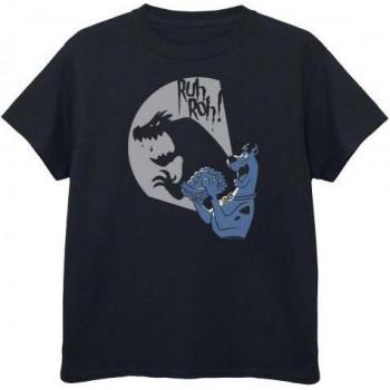 T-shirt in cotone Scooby Doo Ruh Roh per ragazzi 12-13 anni nera