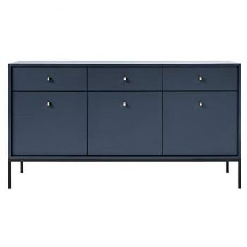 Mobilier vintage Selsey Commode 3 portes – Monne – Bleu Nuit
