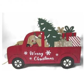 Regalo de coche decorativo en tamaño 30x20 cm, color rojo
