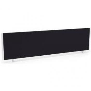 Impulse Straight Screen W1600 x D25 x H400mm Black With White Frame