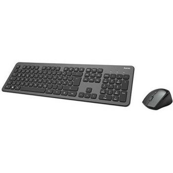 KMW-700 Wireless Ergonomic Keyboard and Mouse Combination, German Layout, Black