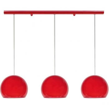 TOSEL PALLA – Barre suspendue en verre rouge