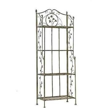 Étagère Arona en fer forgé blanc antique