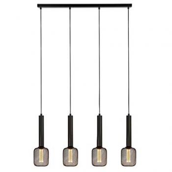 Suspension Design Dulwich 4L Métal Noir E27 4x60W