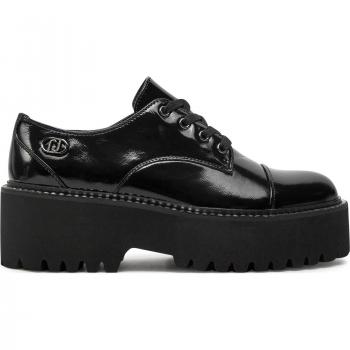 Liu Jo Women's Size 6 US Black Lace-Up Flats with Platform