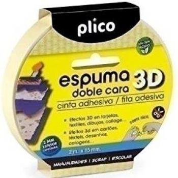 CINTA ADHESIVA PLICO DOBLE CARA 2x15 ESPUMA