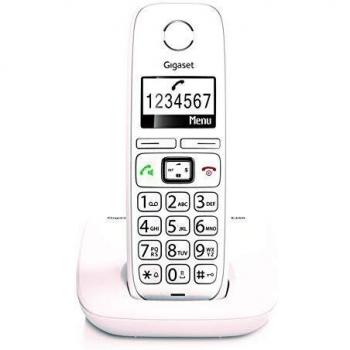 GIGASET E260 TELEFONO INALAMBRICO MANOS LIBRES IDENTIFICADOR DE LLAMADAS TECLAS GRANDES COLOR BLANCO
