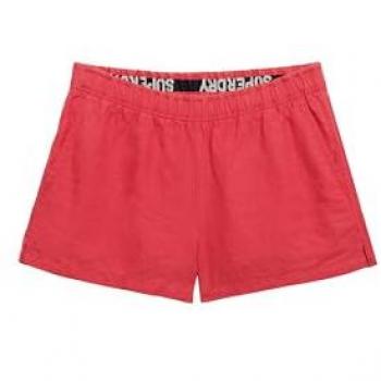 Short en lin Superdry Femme Corail 44