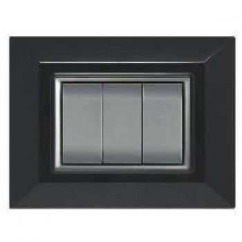 Placca Colorata Axolute Bticino Nero 7 Fori
