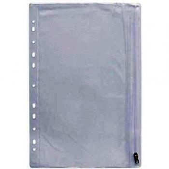 Fourre-tout à Zip en PVC14/100ème avec 11 Trous et Format 35,5 x 17 cm