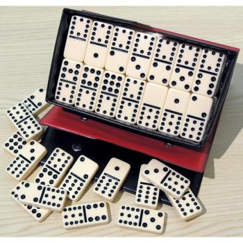 Twin‑12 Domino Pack – Plastic Black Spotted