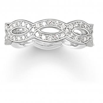 Eternity Love Knot Ring von Thomas Sabo – Weißes Sterling‑Silber (TR1973‑051‑14)