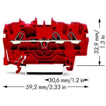 Conector WAGO 2002-1303, 3 vías, diámetro 0,25
