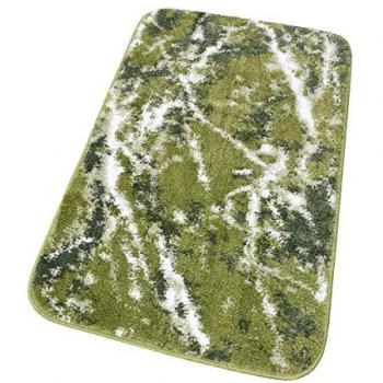 Tapis de Salle de Bain Vert Effet Marbre 60x120 cm