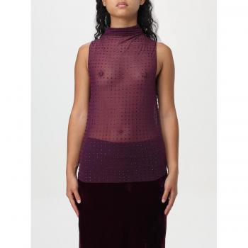 Plum Purple Tulle Rhinestone Top