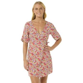 Rip Curl Vestido Dalias Ditsy Wrap de Manga Corta