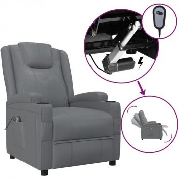 Fauteuil inclinable simili cuir couleur anthracite