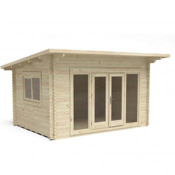Greenwood Log Chalet 10Gx13 Premium Glazing and Felt Package