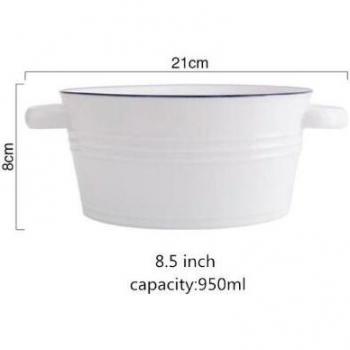 Household Blue Line Dessert Dish